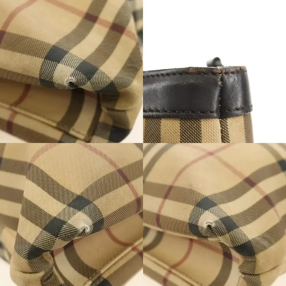 Burberry Nova Check Coated Canvas Tote Beige